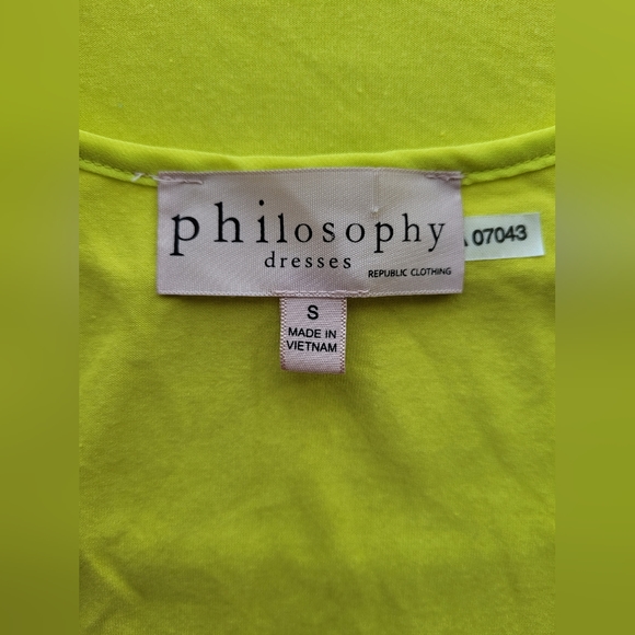 Philosophy Florescent Yellow High Low Dress - Picture 7 of 8